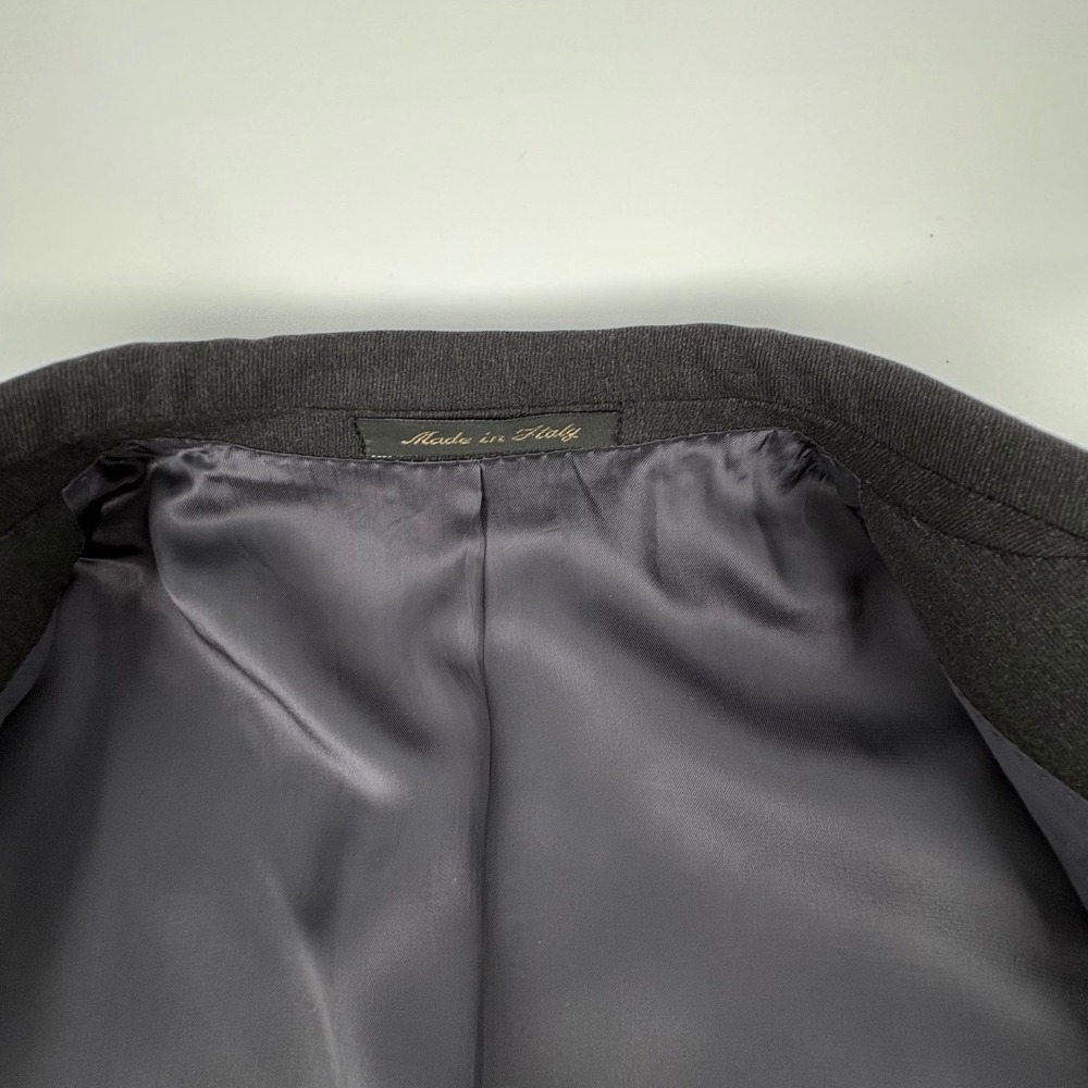 Pavone Mens 40R/34 Suit Charcoal Grey Wool Giovanni Tonella Italy 3 Button - Picture 6 of 16